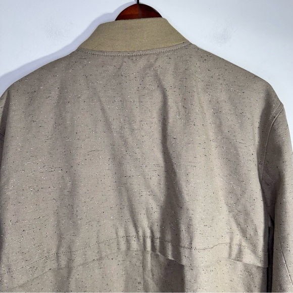 Club Monaco Men's Tan Cotton Bomber Jacket Size XL - Picture 7 of 13